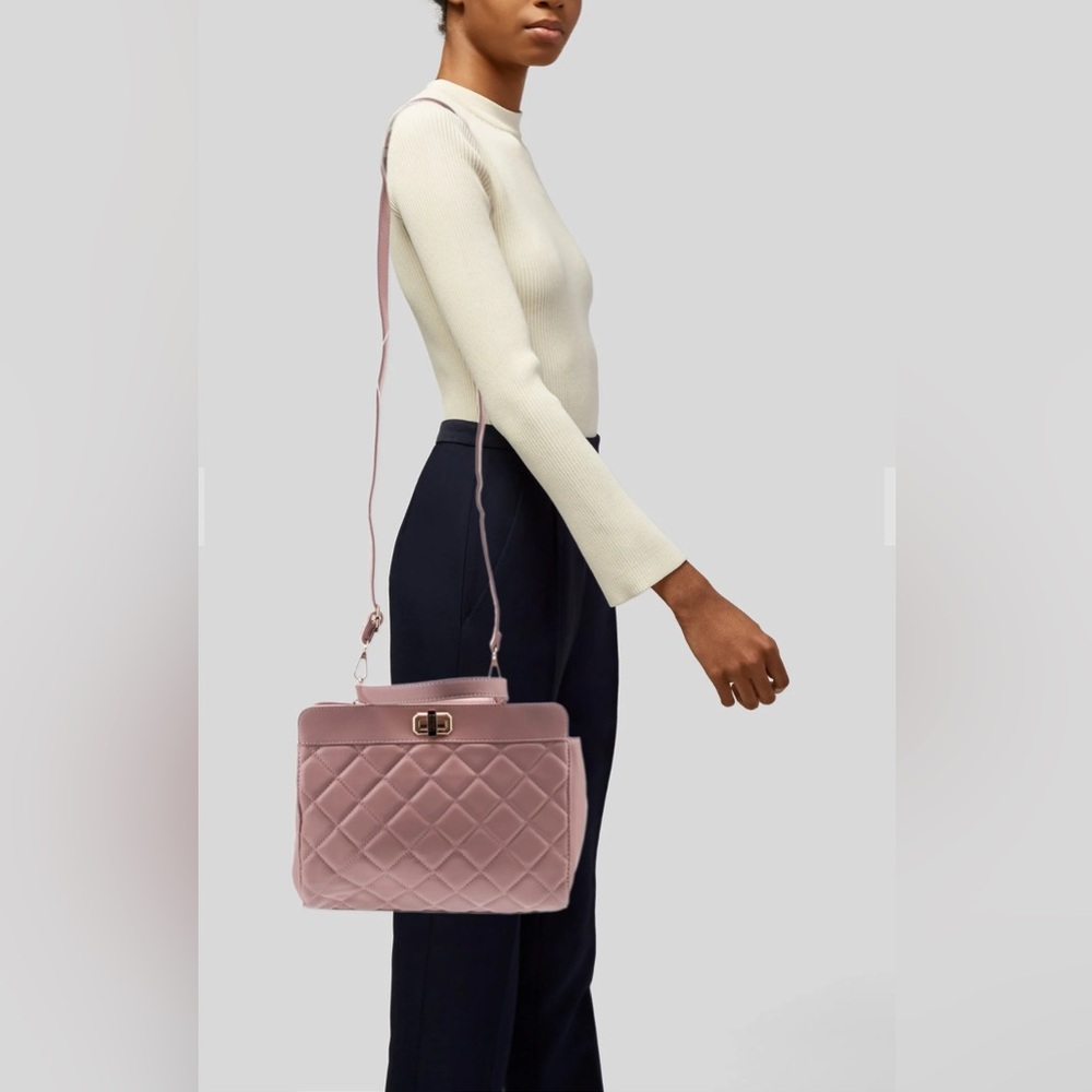 $180 Badgley Mischka Quilted Mini ToteBag - Picture 3 of 5